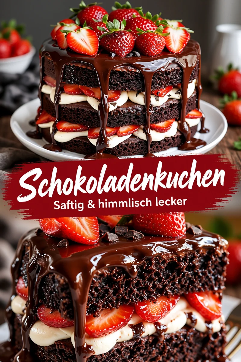 J’Adore Schoko-Erdbeer-Torte: Ein himmlisches Dessert für jeden Anlass J’Adore Schoko-Erdbeer-Torte: Ein himmlisches Dessert für jeden Anlass - Möchtest du deine Gäste mit einer köstlichen Schokoladentorte begeistern? Diese J’Adore Schoko-Erdbeer-Torte ist nicht nur ein echter Blickfang, sondern schmeckt auch himmlisch! Perfekt für Feste und feierliche Anlässe. Probiere dieses einfache Rezept aus und lasse dich von dem Mix aus Schokolade und frischen Erdbeeren verzaubern! Teile deine Kreationen mit uns! #Schokoladentorte #Erdbeertorte #Dessertliebe